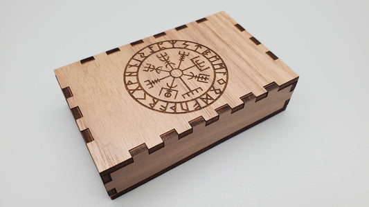 Wooden Futhark Runes and Pocket-Sized Box