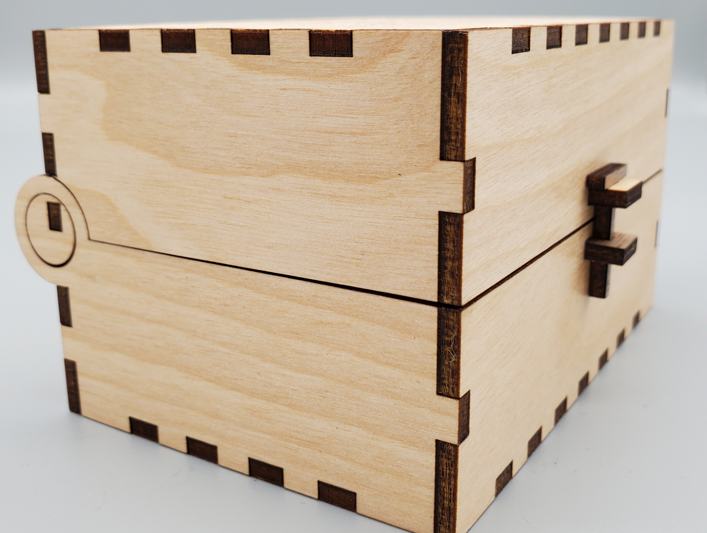 Wooden Apothecary Chest with bottles - Witch's herb box for potions or ingredients, 6 glass bottles with cork stoppers